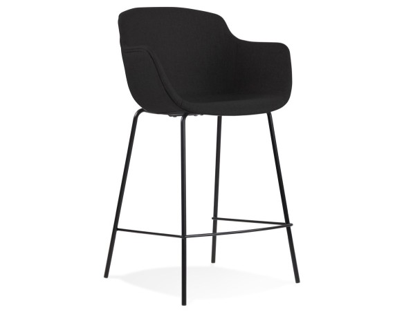 BS04290BLBL 5404028301180 Tabouret snack mi-hauteur FORTI MINI en tissu noir