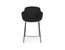 Tabouret snack mi-hauteur FORTI MINI en tissu noir