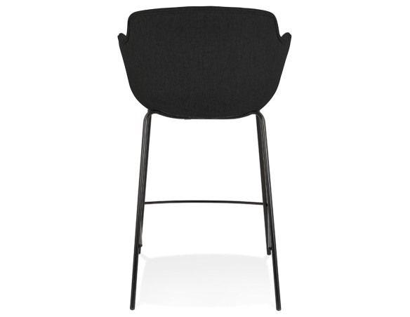 Tabouret snack mi-hauteur FORTI MINI en tissu noir