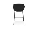 Tabouret snack mi-hauteur FORTI MINI en tissu noir