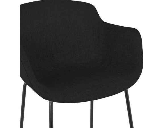 Tabouret snack mi-hauteur FORTI MINI en tissu noir