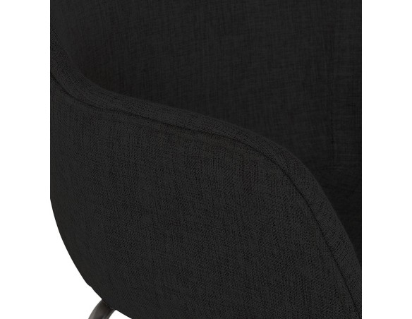 Tabouret snack mi-hauteur FORTI MINI en tissu noir