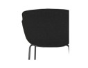Tabouret snack mi-hauteur FORTI MINI en tissu noir