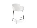 BS06010WHBL 5404028332009 Tabouret snack mi-hauteur CADRIX MINI en tissu bouclé blanc