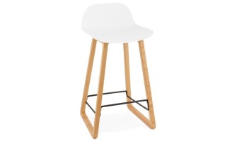 BS01380WH 5420072044354 Tabouret snack mi-hauteur MAKI MINI blanc style scandinave