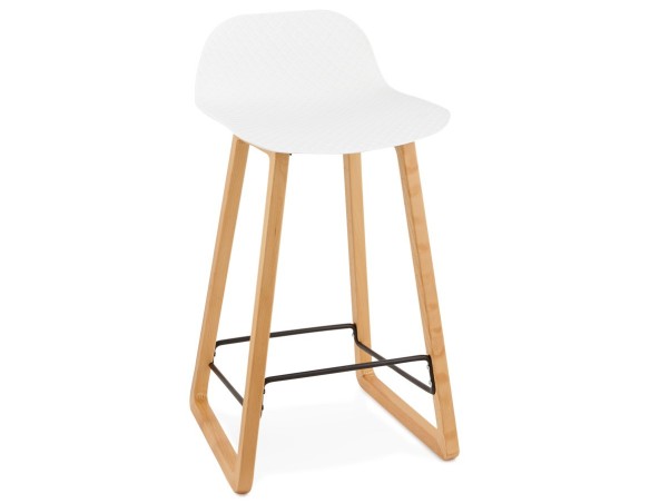 BS01380WH 5420072044354 Tabouret snack mi-hauteur MAKI MINI blanc style scandinave