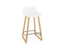 BS01380WH 5420072044354 Tabouret snack mi-hauteur MAKI MINI blanc style scandinave