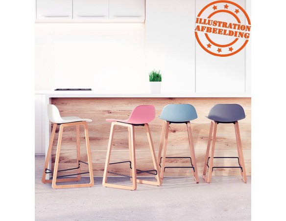 Tabouret snack mi-hauteur MAKI MINI blanc style scandinave