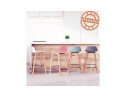 Tabouret snack mi-hauteur MAKI MINI blanc style scandinave