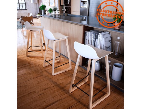 Tabouret snack mi-hauteur MAKI MINI blanc style scandinave