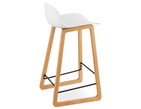 Tabouret snack mi-hauteur MAKI MINI blanc style scandinave