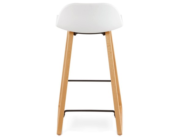 Tabouret snack mi-hauteur MAKI MINI blanc style scandinave