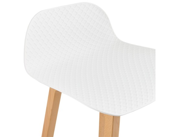 Tabouret snack mi-hauteur MAKI MINI blanc style scandinave