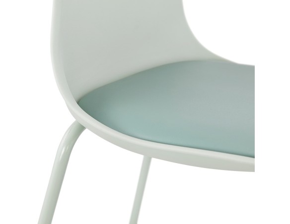 Tabouret snack mi-hauteur COOKIE MINI vert clair style industriel