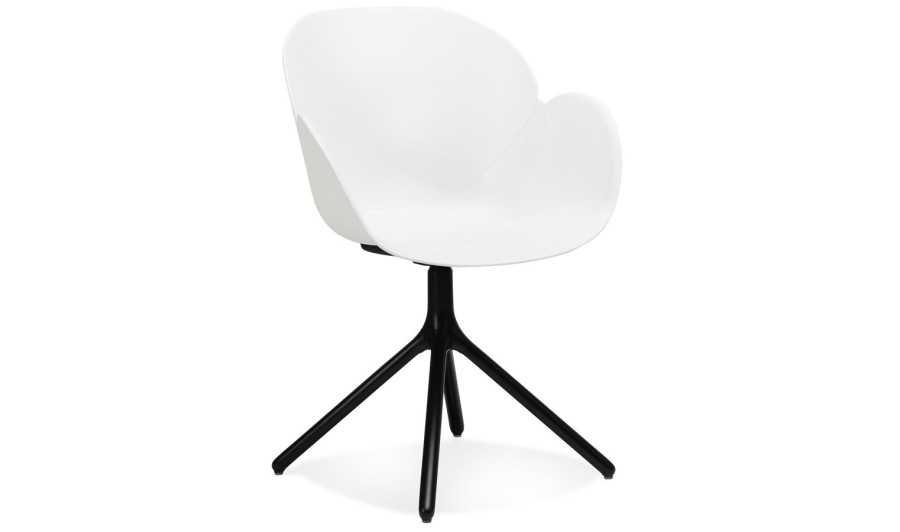 AC04340WHBL 5404028348963 Chaise avec accoudoirs APODIS blanche en matière plastique