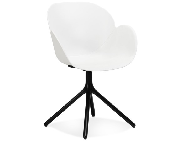 AC04340WHBL 5404028348963 Chaise avec accoudoirs APODIS blanche en matière plastique