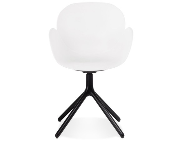 Chaise avec accoudoirs APODIS blanche en matière plastique