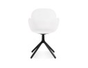 Chaise avec accoudoirs APODIS blanche en matière plastique