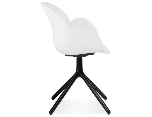 Chaise avec accoudoirs APODIS blanche en matière plastique