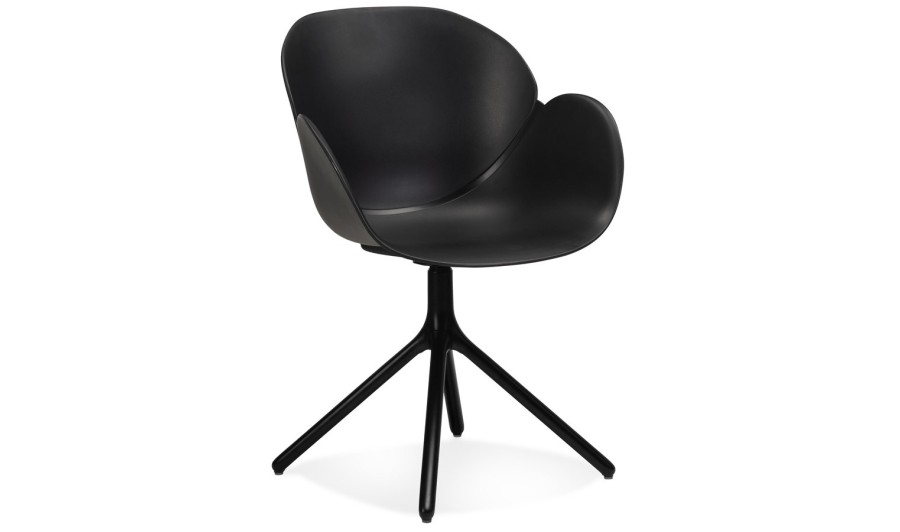 AC04350BLBL 5404028348987 Chaise avec accoudoirs APODIS noire en matière plastique AC04350BLBL 5404028348987 Chaise avec accoudoirs APODIS noire en matière plastique