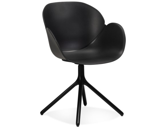 AC04350BLBL 5404028348987 Chaise avec accoudoirs APODIS noire en matière plastique