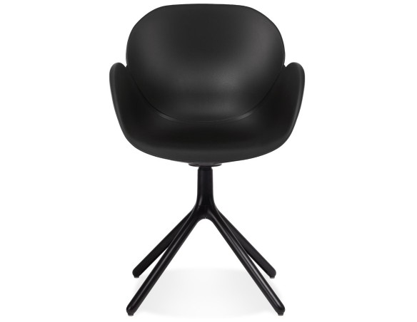 Chaise avec accoudoirs APODIS noire en matière plastique