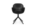 Chaise avec accoudoirs APODIS noire en matière plastique