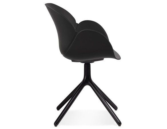 Chaise avec accoudoirs APODIS noire en matière plastique