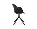 Chaise avec accoudoirs APODIS noire en matière plastique