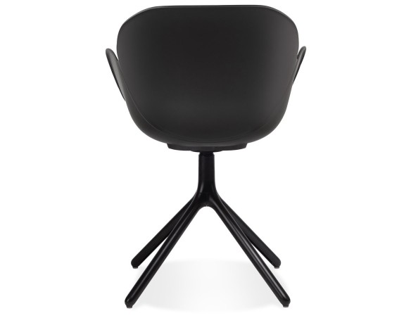 Chaise avec accoudoirs APODIS noire en matière plastique