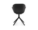 Chaise avec accoudoirs APODIS noire en matière plastique