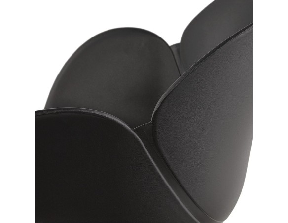 Chaise avec accoudoirs APODIS noire en matière plastique