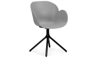 AC04360GRBL 5404028349007 Chaise avec accoudoirs APODIS grise en matière plastique