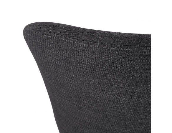 Chaise avec accoudoirs LIBRA en tissu gris foncé et métal noir