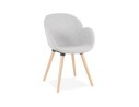 AC02480LG 5420072069722 Chaise design scandinave TAPIOCA en tissu gris clair