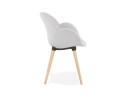 Chaise design scandinave TAPIOCA en tissu gris clair