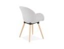 Chaise design scandinave TAPIOCA en tissu gris clair