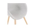Chaise design scandinave TAPIOCA en tissu gris clair
