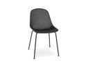 CH04260BL 5404028314005 Chaise design perforée VIKY noire intérieure / extérieure