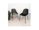 Chaise design perforée VIKY noire intérieure / extérieure