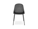Chaise design perforée VIKY noire intérieure / extérieure