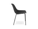Chaise design perforée VIKY noire intérieure / extérieure