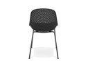 Chaise design perforée VIKY noire intérieure / extérieure