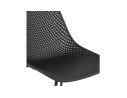 Chaise design perforée VIKY noire intérieure / extérieure