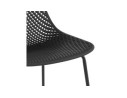 Chaise design perforée VIKY noire intérieure / extérieure