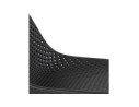Chaise design perforée VIKY noire intérieure / extérieure