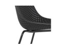 Chaise design perforée VIKY noire intérieure / extérieure