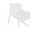 Chaise moderne EXPO blanche avec pieds en métal chromé