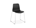 CH01920BLCH 5420072058955 Chaise moderne EXPO noire avec pieds en métal chromé