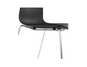 Chaise moderne EXPO noire avec pieds en métal chromé